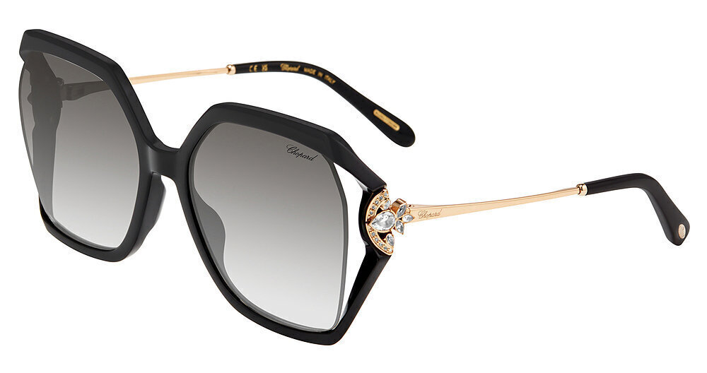 CHOPARD SUN SCH407S Sunglasses TOTAL SHINY BLACK (0Z42) 58mm